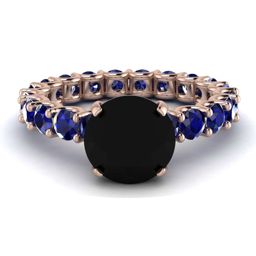 Fancy Black Diamond Engagement Ring - River No. 68
