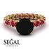 Fancy Black Diamond Engagement Ring - River No. 52 image 10