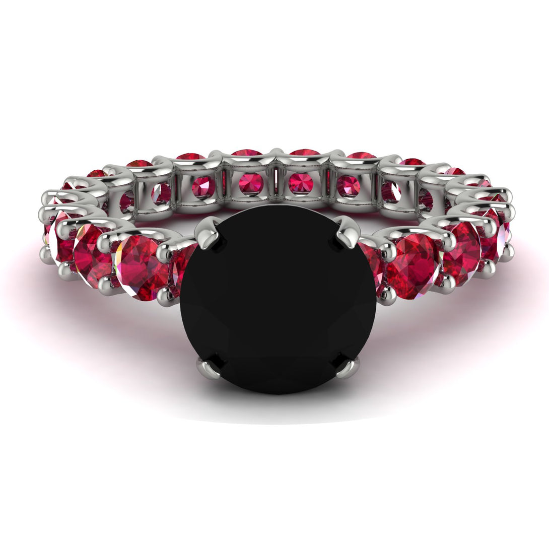 Fancy Black Diamond Engagement Ring - River No. 54