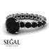 Fancy Black Diamond Engagement Ring - River No. 39 image 3