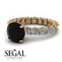 Fancy Black Diamond Engagement Ring - River No. 7 image 3