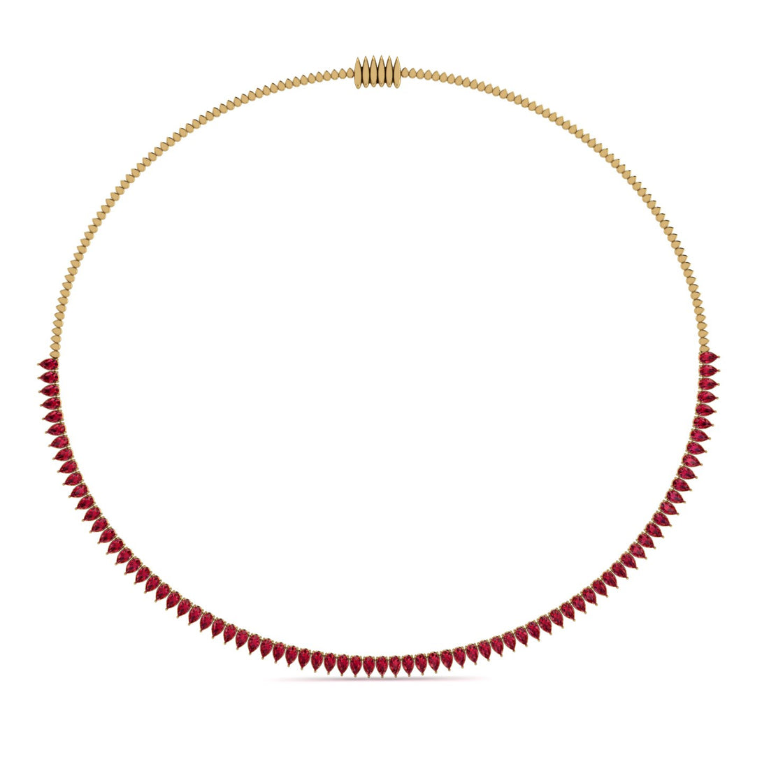 Necklace Ruby Pear Shape - Aitana No. 10