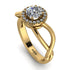 Split Shank Halo Diamond Engagement Ring - Adriana No. 1 image 1