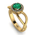 Split Shank Halo Emerald Engagement Ring - Adriana No. 4 image 1
