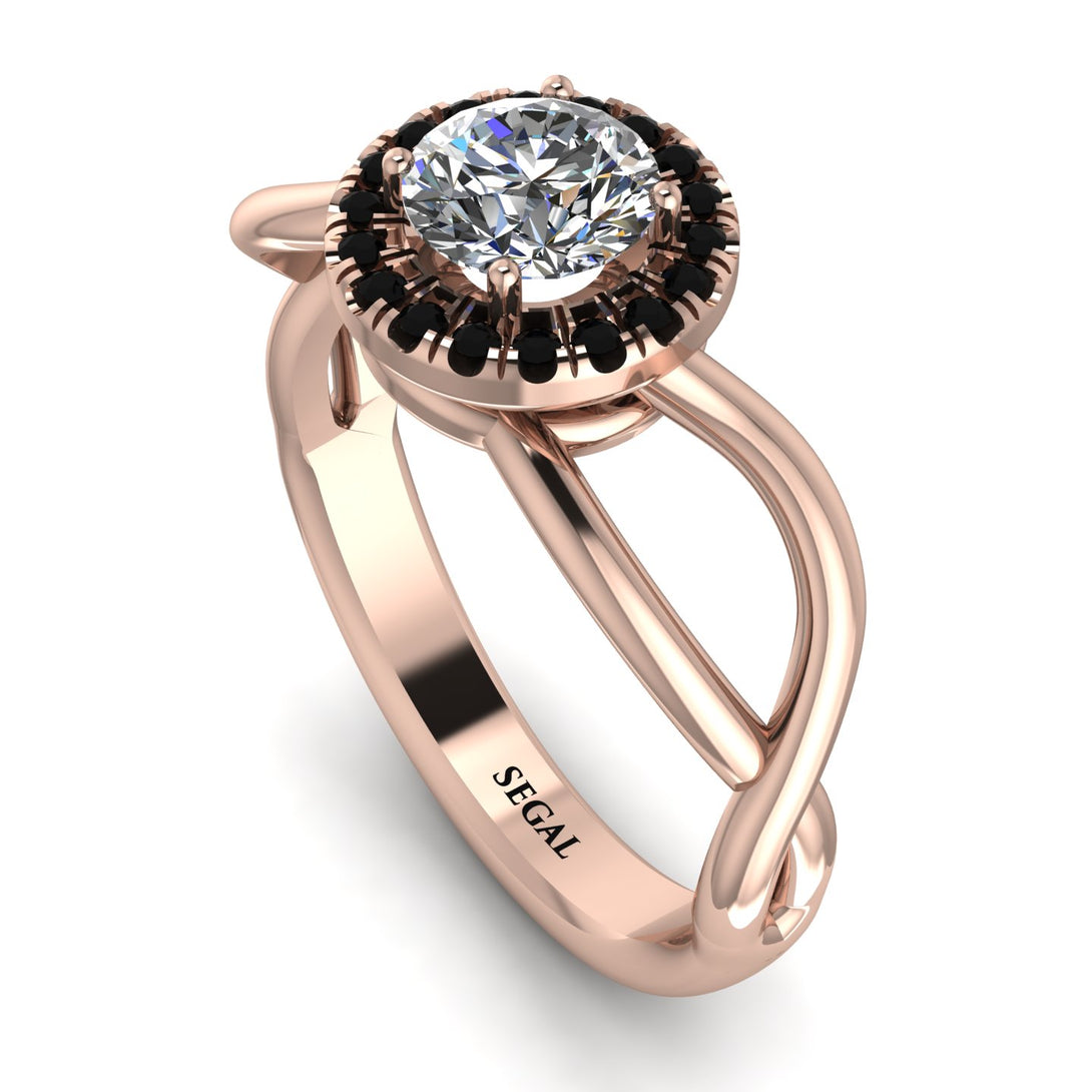 Split Shank Halo Diamond Engagement Ring - Adriana No. 32