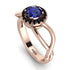 Split Shank Halo Sapphire Engagement Ring - Adriana No. 44 image 1