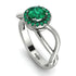 Split Shank Halo Emerald Engagement Ring - Adriana No. 21 image 1