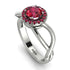 Split Shank Halo Ruby Engagement Ring - Adriana No. 57 image 1