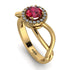 Split Shank Halo Ruby Engagement Ring - Adriana No. 10 image 1