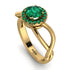 Split Shank Halo Emerald Engagement Ring - Adriana No. 19 image 1