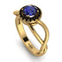 Split Shank Halo Sapphire Engagement Ring - Adriana No. 43 image 1