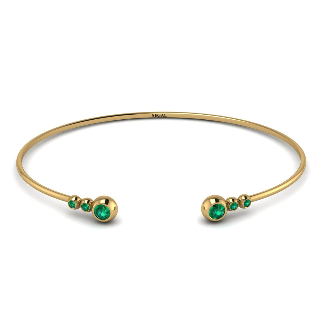 Geometric Bezel Emerald Bracelet - Josie No. 19