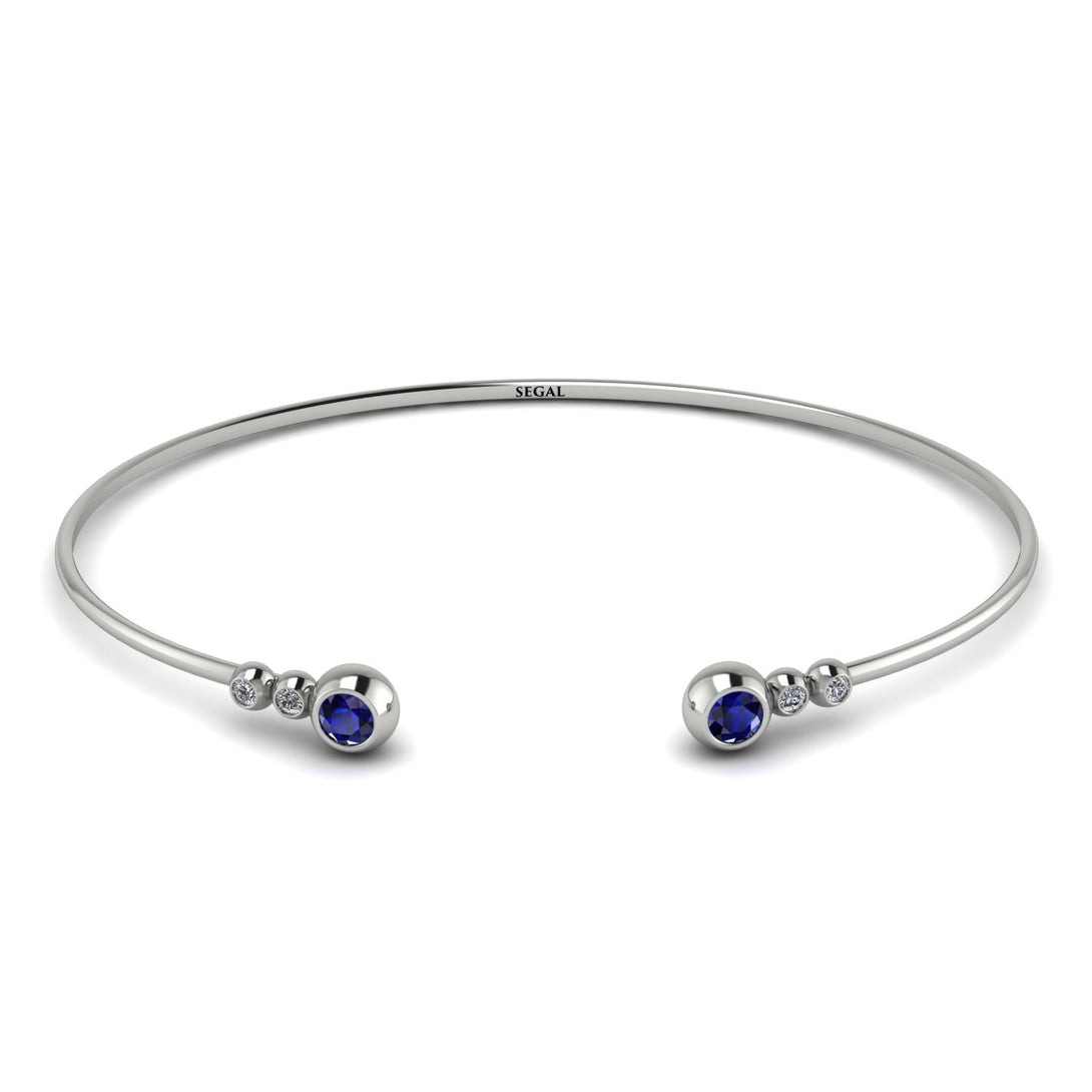 Geometric Bezel Sapphire Bracelet - Josie No. 15