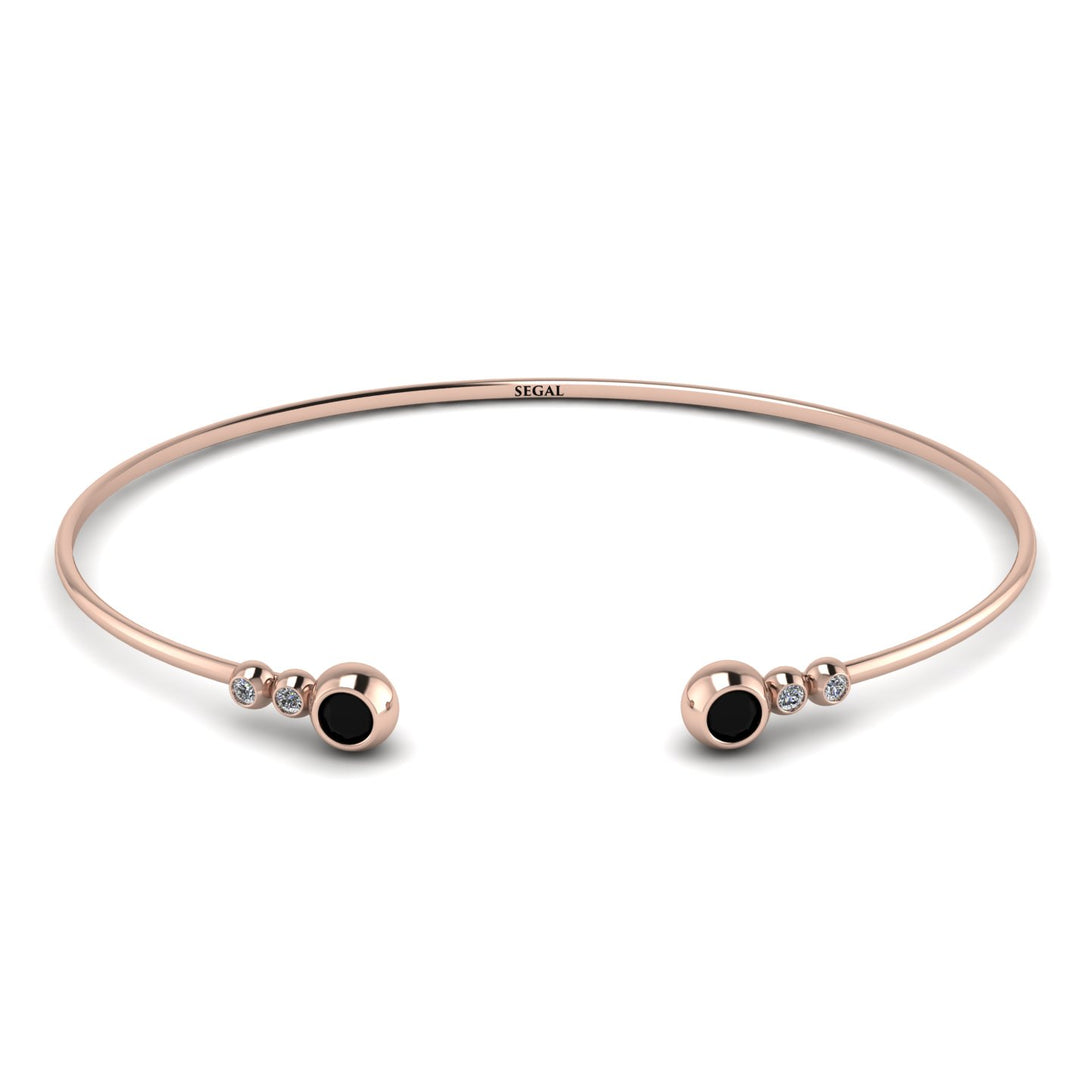 Geometric Bezel Black Diamond Bracelet - Josie No. 8