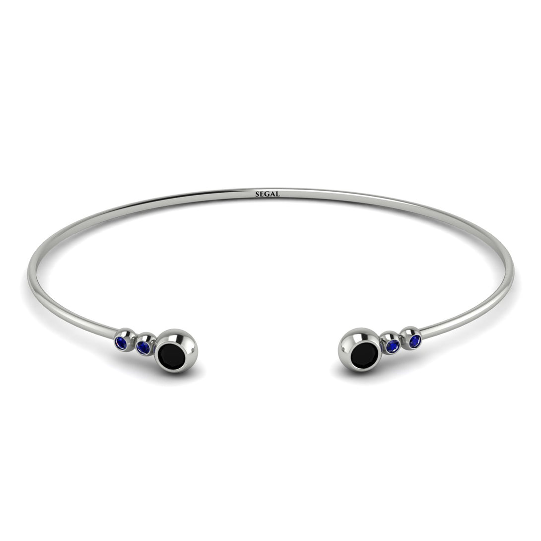 Geometric Bezel Black Diamond Bracelet - Josie No. 69