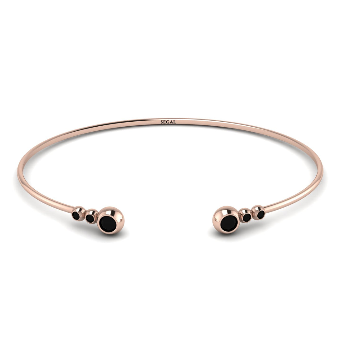 Geometric Bezel Black Diamond Bracelet - Josie No. 38
