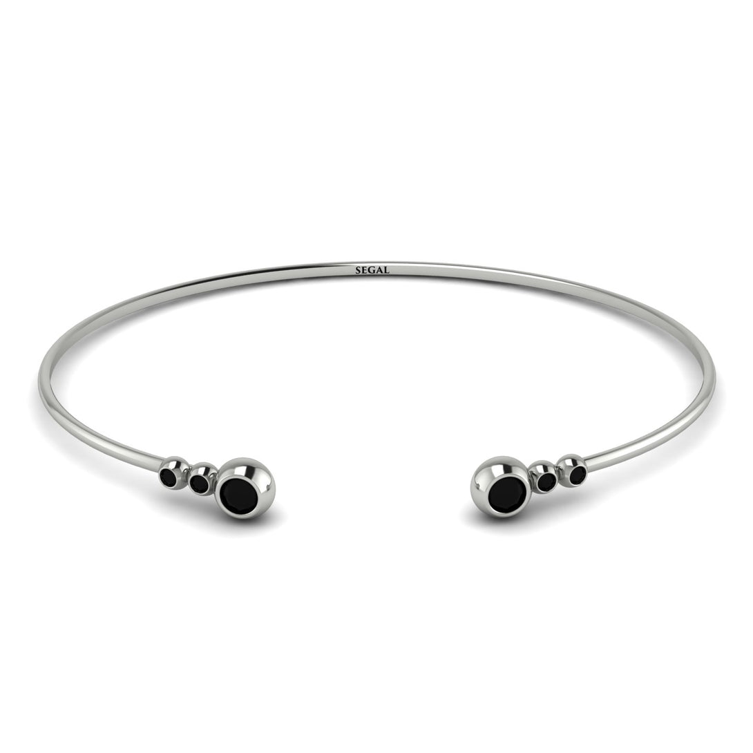 Geometric Bezel Black Diamond Bracelet - Josie No. 39