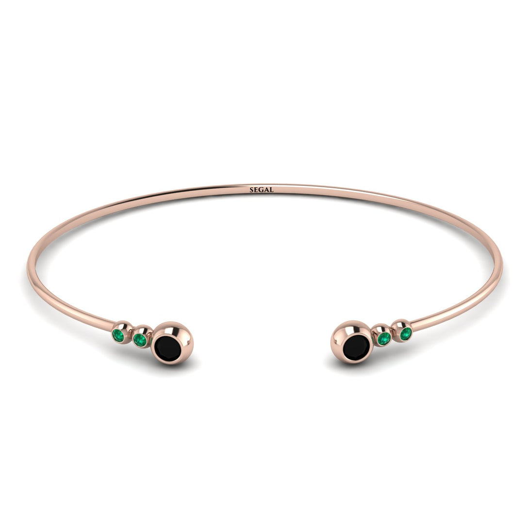 Geometric Bezel Black Diamond Bracelet - Josie No. 23