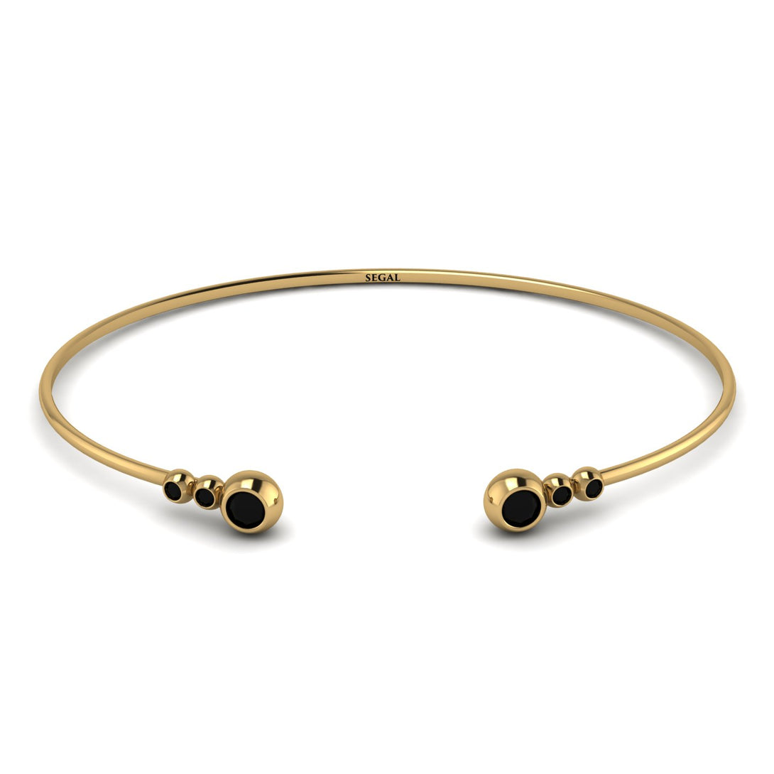 Geometric Bezel Black Diamond Bracelet - Josie No. 37