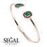 Geometric Pearl And Emerald Emerald Bracelet - Catherine No. 50 image 2