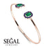 Geometric Pearl And Emerald Emerald Bracelet - Catherine No. 65 image 2
