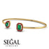 Geometric Pearl And Emerald Emerald Bracelet - Catherine No. 49 image 3