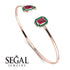 Geometric Pearl And Emerald Ruby Bracelet - Catherine No. 26 image 2