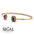 Geometric Pearl And Emerald Ruby Bracelet - Catherine No. 25 image 3