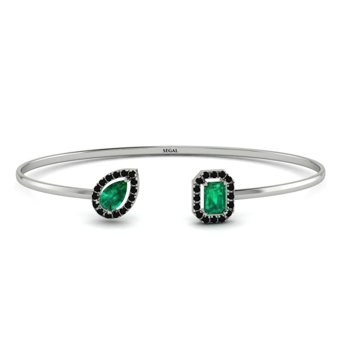 Geometric Pearl And Emerald Emerald Bracelet - Catherine No. 36