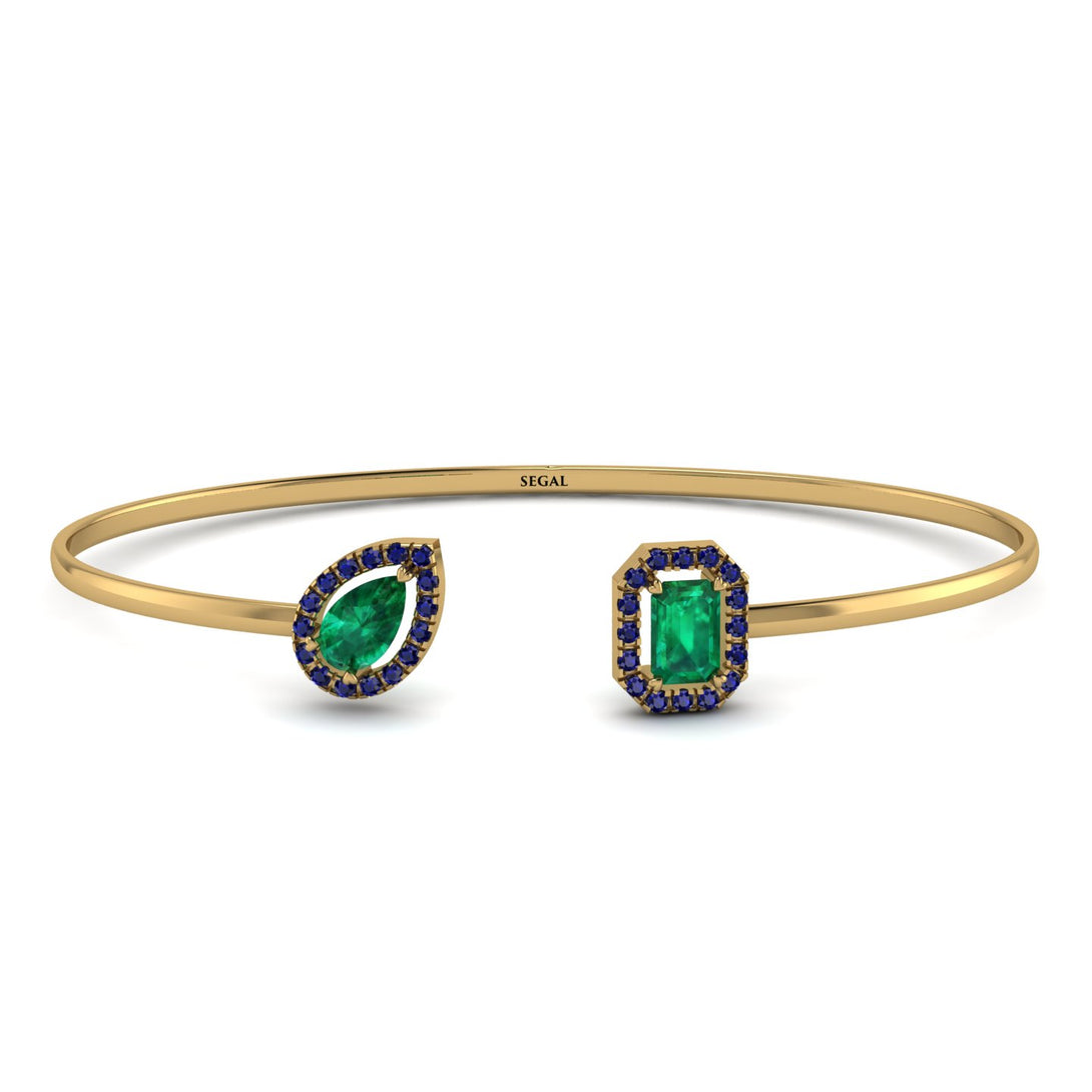 Geometric Pearl And Emerald Emerald Bracelet - Catherine No. 64