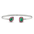 Geometric Pearl And Emerald Emerald Bracelet - Catherine No. 51 image 1