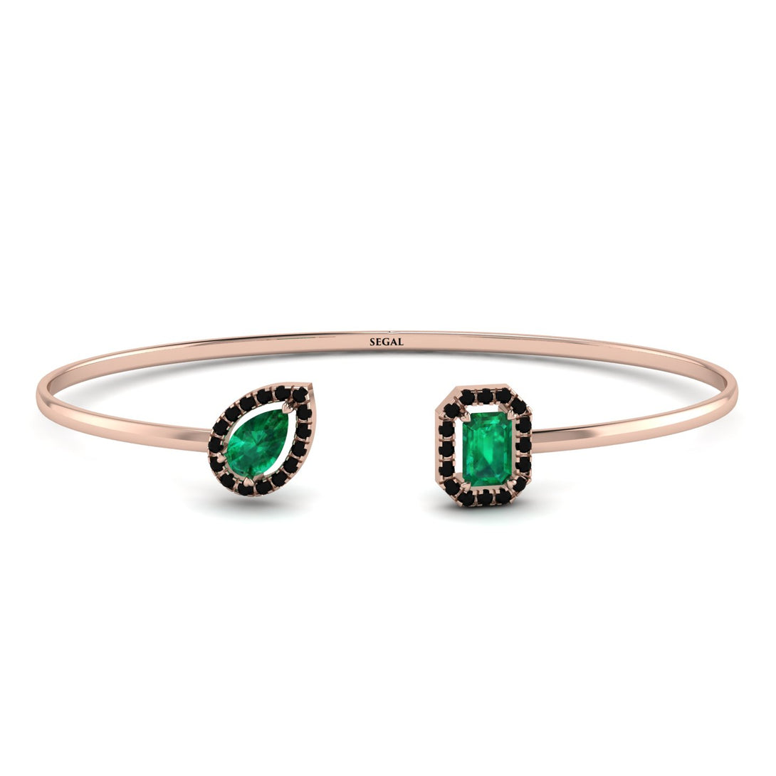 Geometric Pearl And Emerald Emerald Bracelet - Catherine No. 35