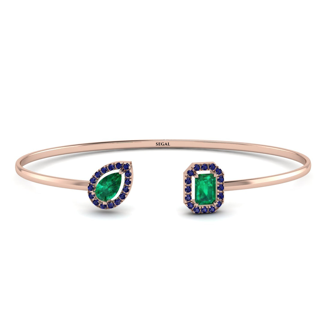 Geometric Pearl And Emerald Emerald Bracelet - Catherine No. 65
