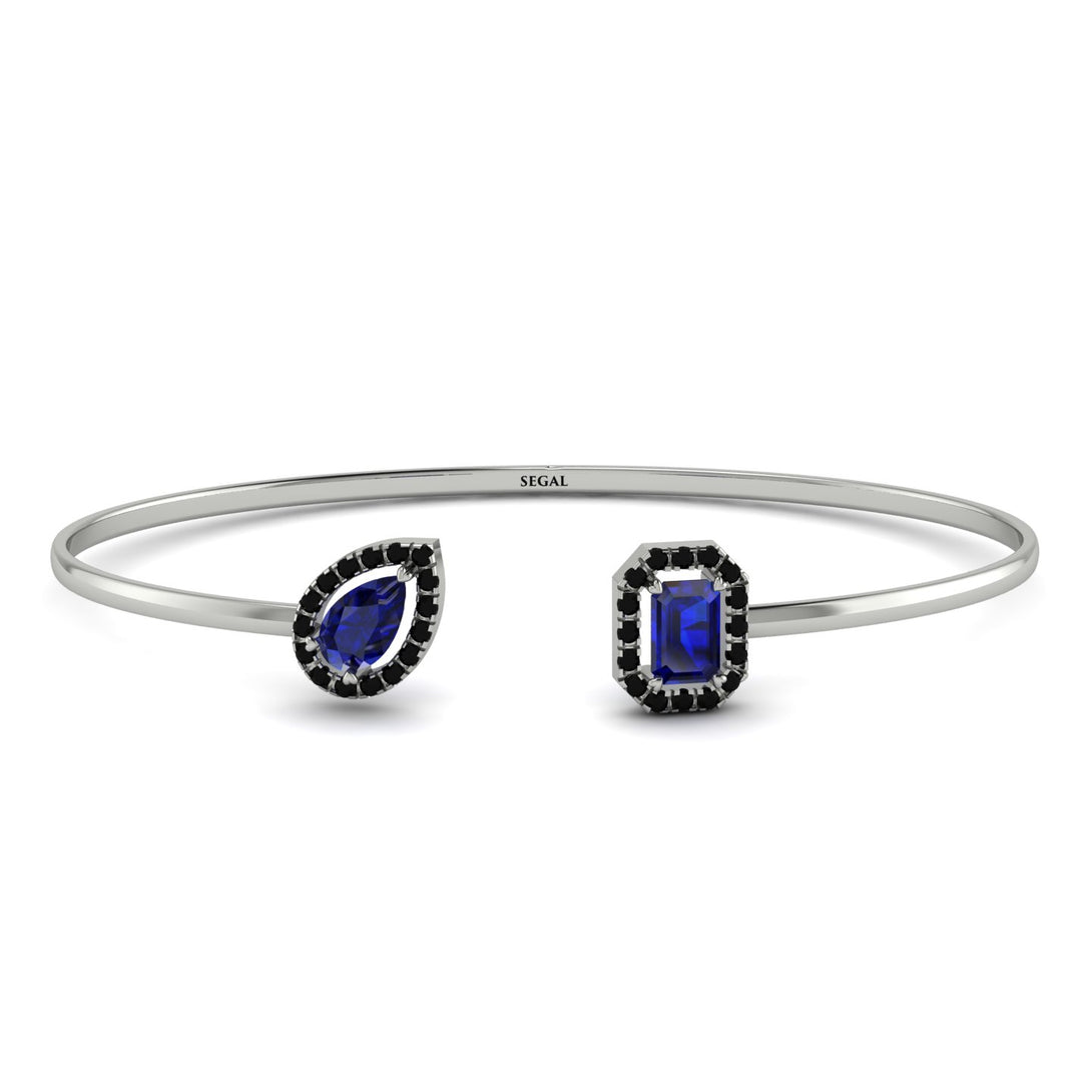 Geometric Pearl And Emerald Sapphire Bracelet - Catherine No. 45
