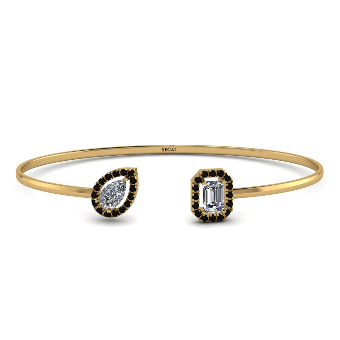 Geometric Pearl And Emerald Diamond Bracelet - Catherine No. 31