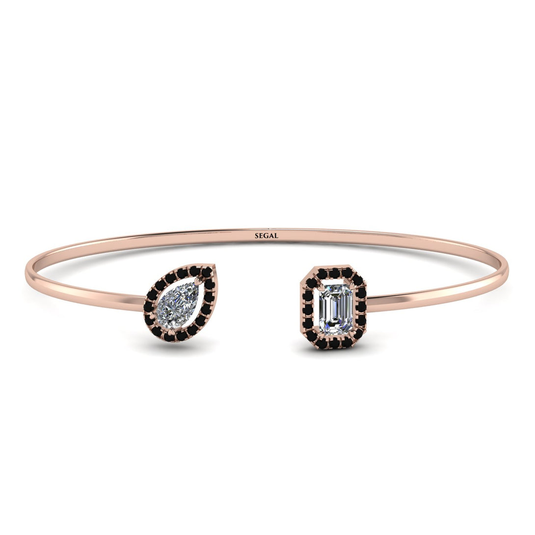Geometric Pearl And Emerald Diamond Bracelet - Catherine No. 32