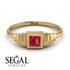 Geometric Princess Cut Ruby Ring - Everleigh No. 10 image 6