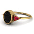 Geometrical Bezel Black Diamond Ring - Trinity No. 40 image 1