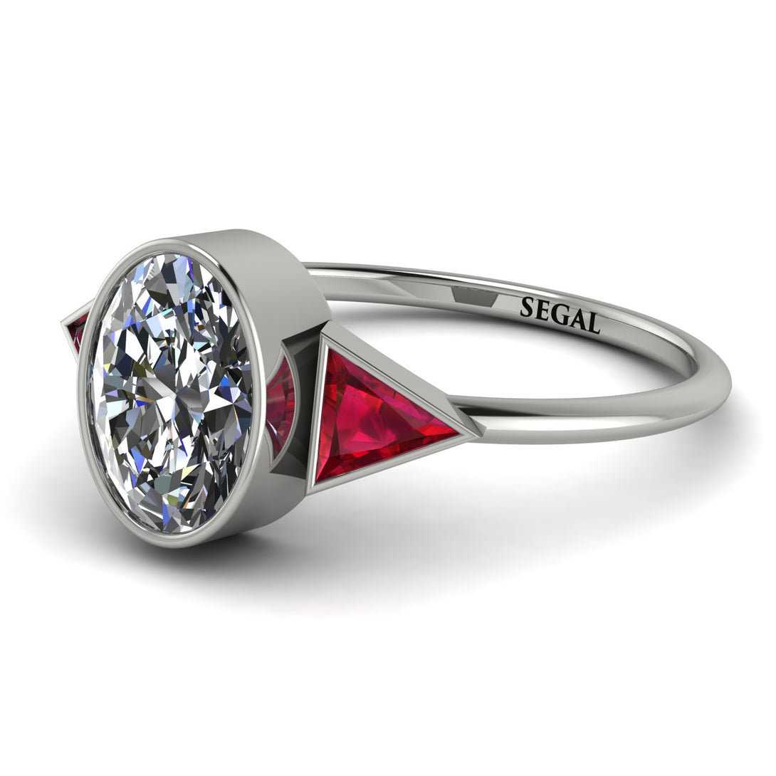 Geometrical Bezel Diamond Ring - Trinity No. 12