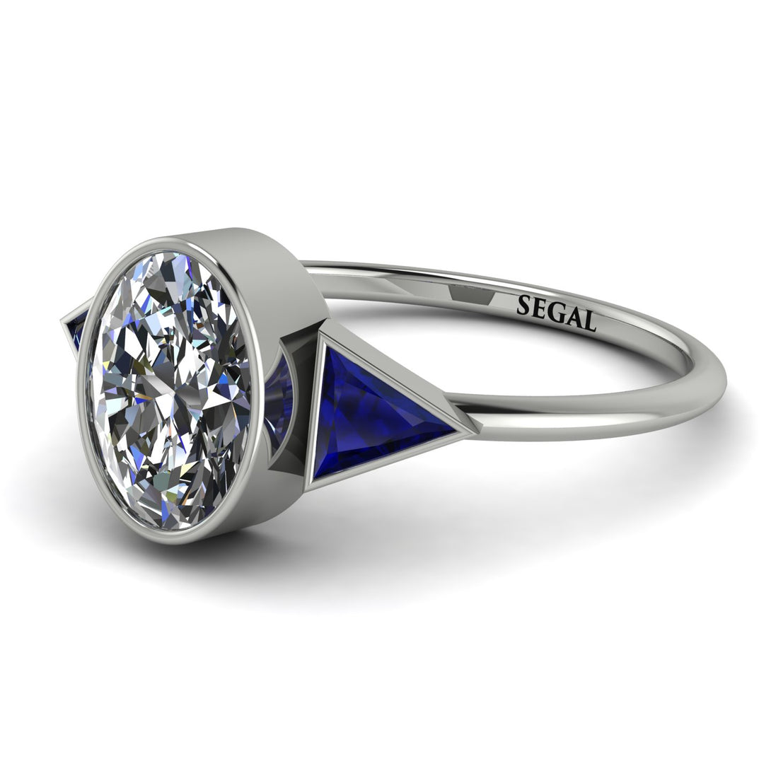 Geometrical Bezel Diamond Ring - Trinity No. 15