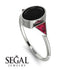 Geometrical Bezel Black Diamond Ring - Trinity No. 42 image 2