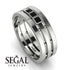 Geometrical Black Diamond Wedding Ring - David No. 9 image 6