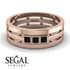 Geometrical Black Diamond Wedding Ring - David No. 8 image 3