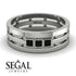 Geometrical Black Diamond Wedding Ring - David No. 9 image 3