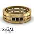 Geometrical Black Diamond Wedding Ring - David No. 7 image 3