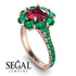Glamorous Ruby Halo Engagement Ring - Amaya No. 26 image 2