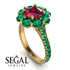 Glamorous Ruby Halo Engagement Ring - Amaya No. 25 image 2