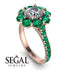 Glamorous Diamond Halo Engagement Ring - Amaya No. 17 image 2