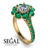 Glamorous Diamond Halo Engagement Ring - Amaya No. 16 image 2