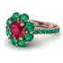 Glamorous Ruby Halo Engagement Ring - Amaya No. 26 image 1
